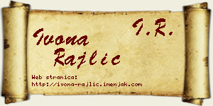 Ivona Rajlić vizit kartica